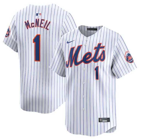 Men's New York Mets #1 Jeff McNeil White 2024 Home Limited Stitched Baseball Jersey Dzhi,We sell and wholesale Men's New York Mets #1 Jeff McNeil White 2024 Home Limited Stitched Baseball Jersey Dzhi on line form chian!